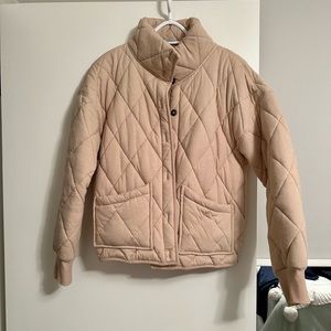Quilted button up jacket